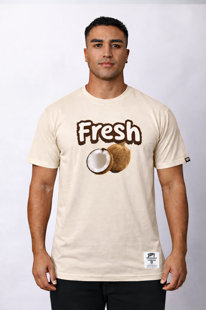 Fresh Coconut Tee- Cream