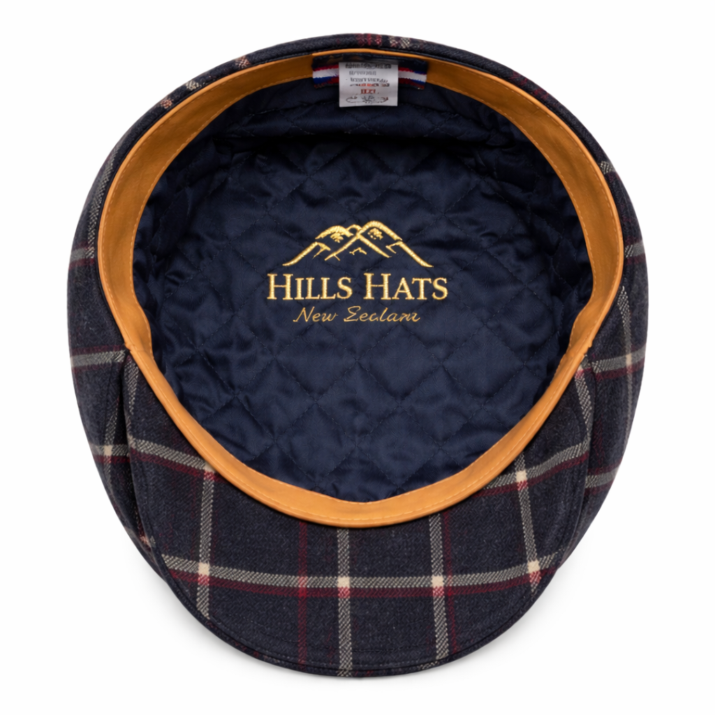 Genuine Tailored Paperboy - Navy Wool Blend Plaid