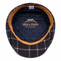 Genuine Tailored Paperboy - Navy Wool Blend Plaid