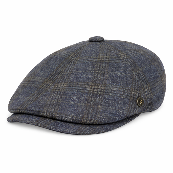 Genuine Tailored Paperboy - Dusky Denim Blue 100% Wool Plaid