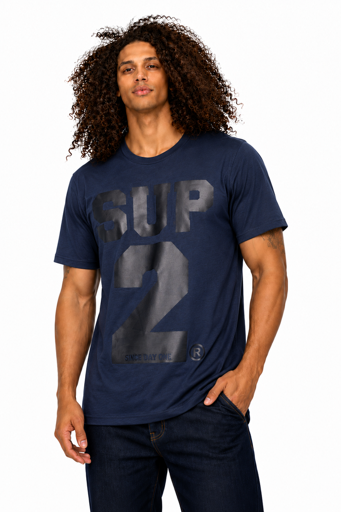 BIG BLOCK Tee -Navy - SUP2