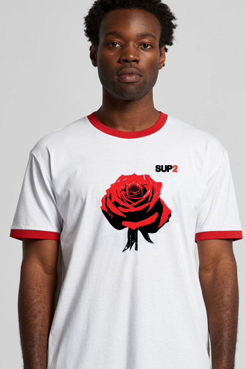 Pop Rose Tee- Blue