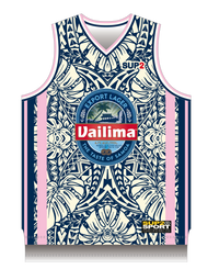 Vailima Pink Tapa Basketball Singlet