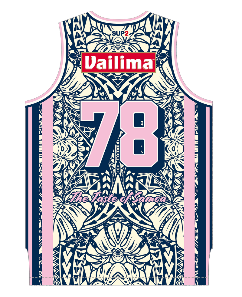 Vailima Pink Tapa Basketball Singlet