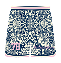 Vailima Pink Tapa Basketball Short