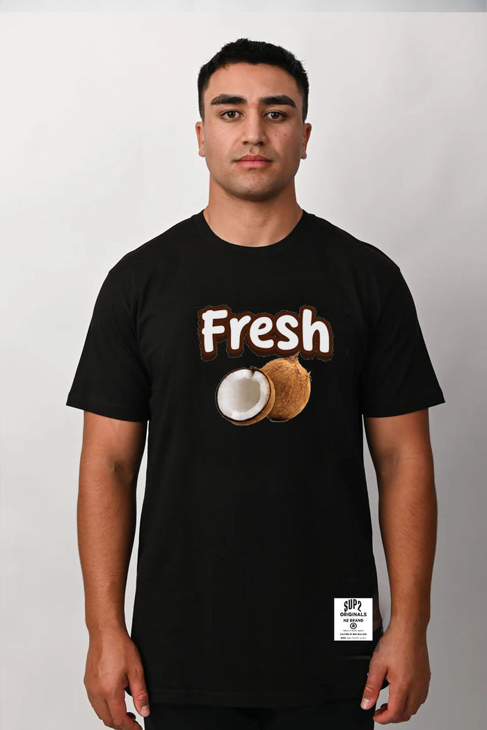 Fresh Coconut Tee- Texas Orange