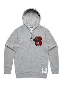 Collegiate Rose Zip Up Hoodie