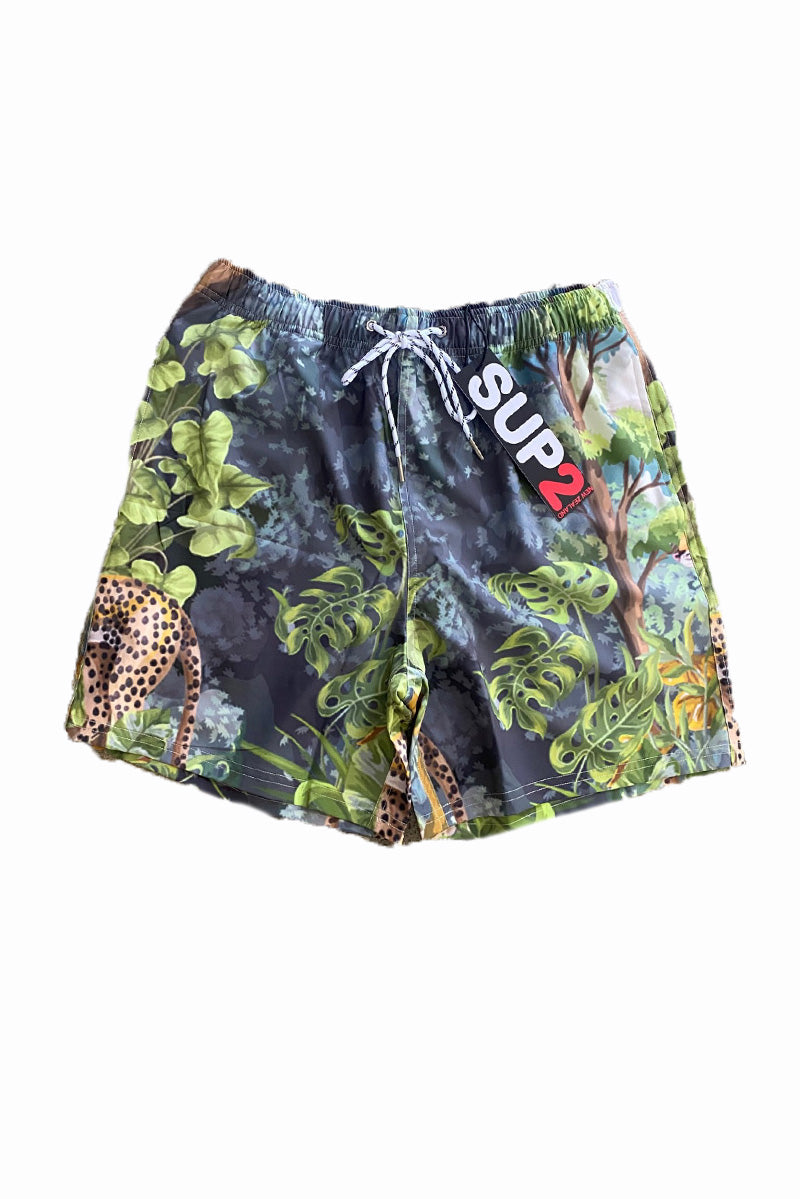Jungle Story Short Sleeve Swim Shorts