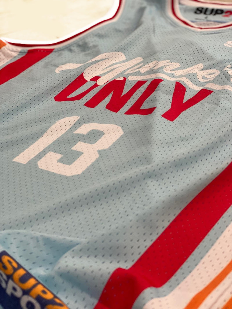 'Members Only'  Basketball Singlet - Throwback blue