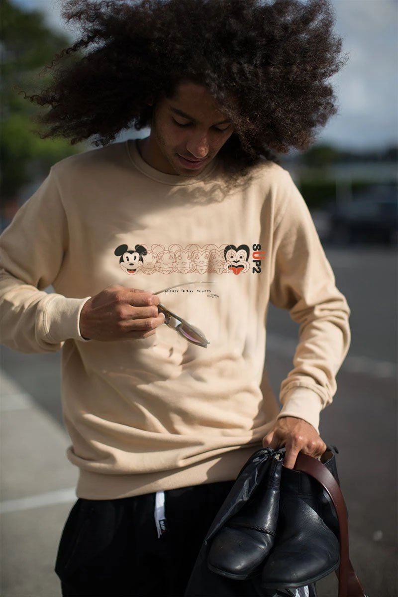 'Mickey to Tiki' Crew Sweater -Dick Frizzell X SUP2 Series - SUP2