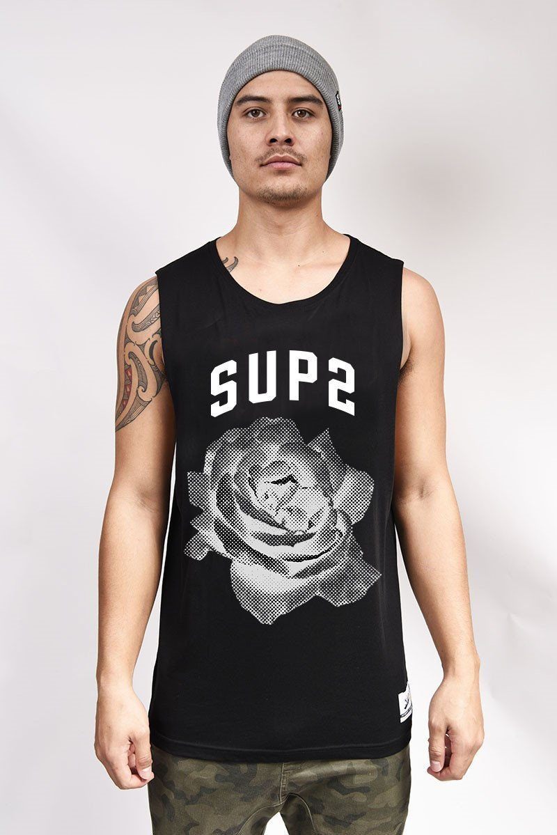 Pixel Rose Sleeveless Tee - SUP2