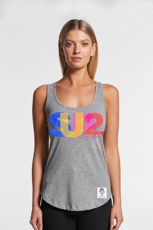 SUP2 'House Party' 180gm Womens Racerback Singlet - SUP2