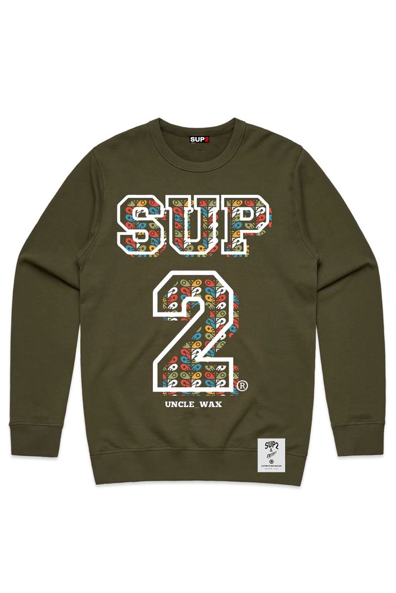 'Tiki Pou ' Crew Sweater -Dick Frizzell X SUP2 Series - SUP2